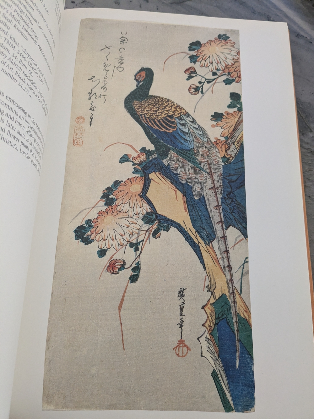 🔥🔥Hiroshige "Birds and Flowers" Hardcover Book - Peach Cover